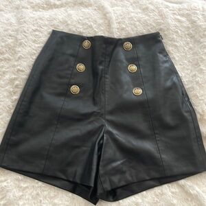 Zara hight waisted leather shorts